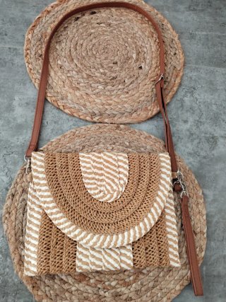 Bolso de mano tejido verano mujer
