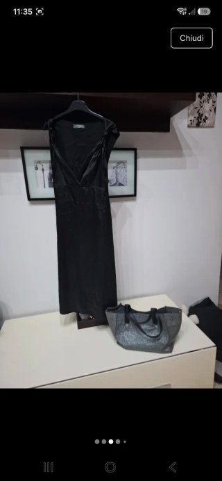 Vestito donna nero più borsa Carpisa