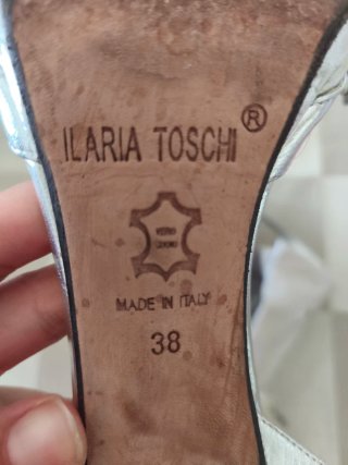 Sandali Ilaria Toschi Argento con Strass