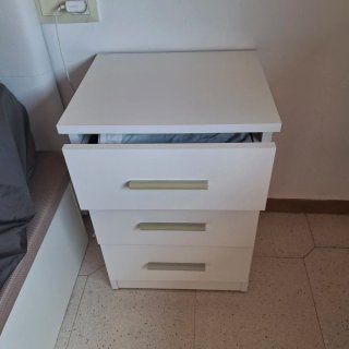 Pareja Mesitas Noche IKEA 3 Cajones Blanca