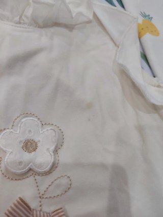 Vestido/Bodie Bebé Niña 6/9 Meses +4 bodi interior