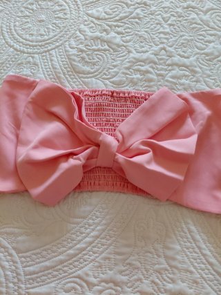 Top rosa XL con lazo