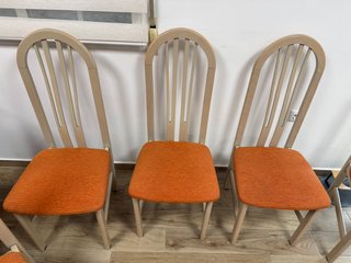 Juego de 6 sillas de comedor de madera