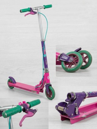 Patinete infantil rosa y morado oxelo