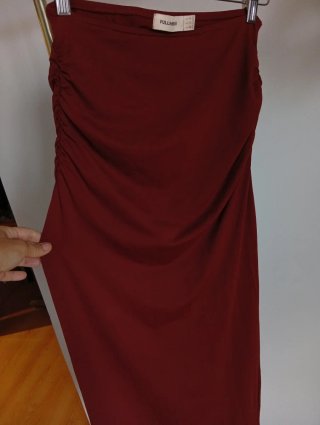 Vestido tubo fruncido caldera