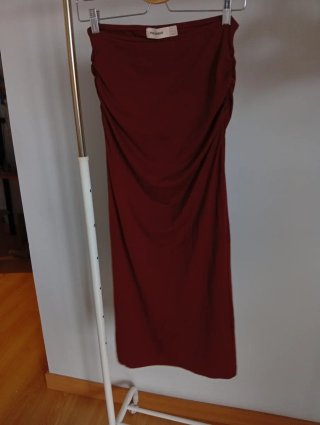 Vestido tubo fruncido caldera