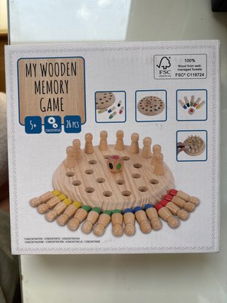 Juego de memoria de madera para niños