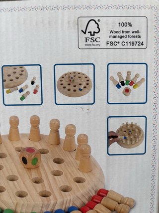 Juego de memoria de madera para niños