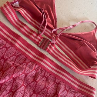 Bikini Corte Inglés Rojo Estampado