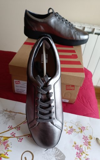 Zapatillas Fitflop Rally Piel Metalizado 38 y 39