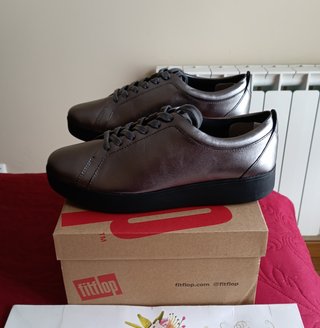 Zapatillas Fitflop Rally Piel Metalizado 38 y 39