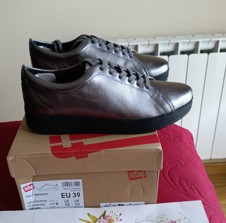 Zapatillas Fitflop Rally Piel Metalizado 38 y 39