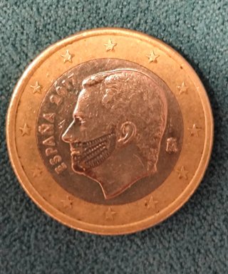 Moneda 1 Euro España 2017 Curiosa
