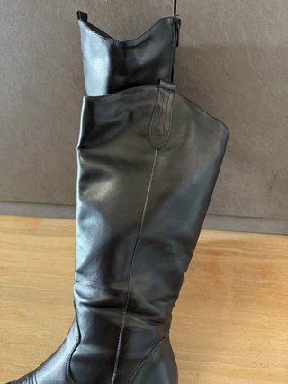 Texani Neri In Pelle Tacco 5cm