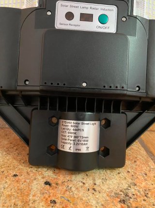Farola Solar LED MODELO 500W - Blanco Frío