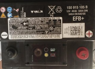 Batería VAG 12V 49Ah 540A EFB+
