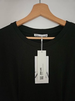 Vestido negro midi Zara Talla 36