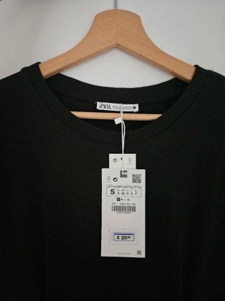 Vestido negro midi Zara Talla 36