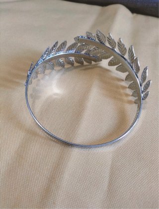 Bracciale da braccio foglia argento nuovo