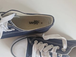 Bambas tela azul marino T36 estilo converse.