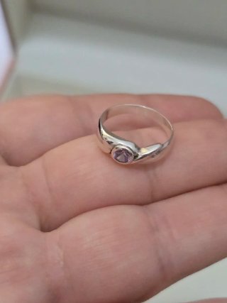 Anillo Plata 925 Ley Lila