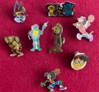 LOTE DE PINS DIBUJOS ANIMADOS AÑOS 90