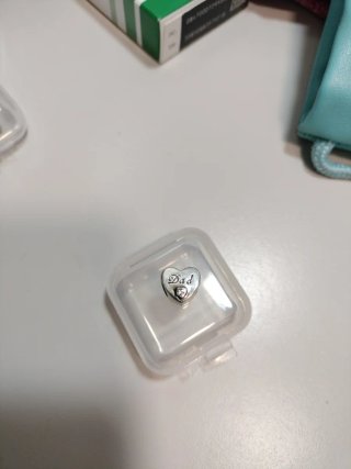 Charm Corazón Dad Plata