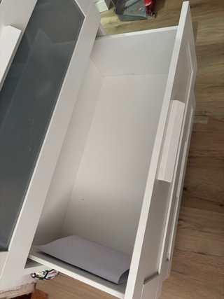 Cómoda Brimnes Ikea 3 cajones blanco/vidrio