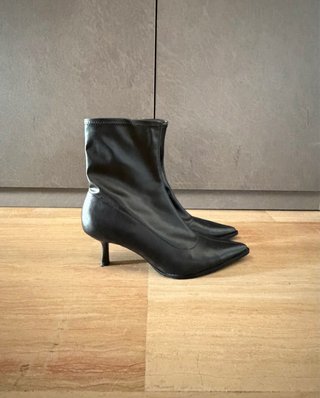 Stivaletto Basso Kitten Heel In Pelle
