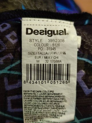 Vestido Desigual Multicolor Morado