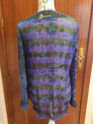 Vestido Desigual Multicolor Morado