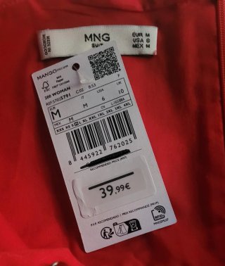 Vestido largo rojo Mango NUEVO