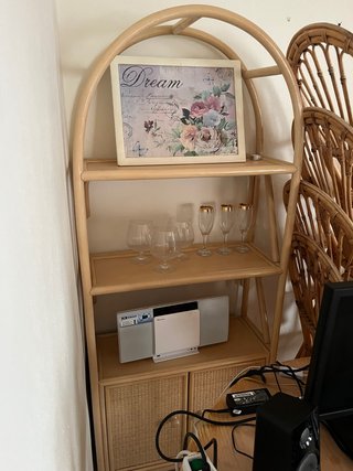 Mueble Ratan Estantería Beige/Marrón