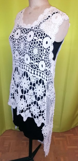 Vestido crochet blanco playa talla única