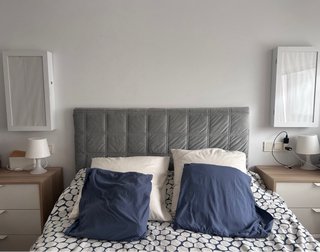 Cabecero tapizado gris + regalo funda