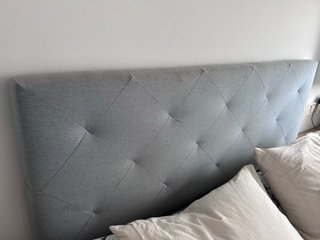Cabecero tapizado gris + regalo funda