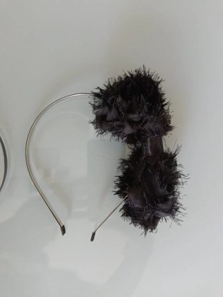 Pack 2 diademas lazo negro y rosa