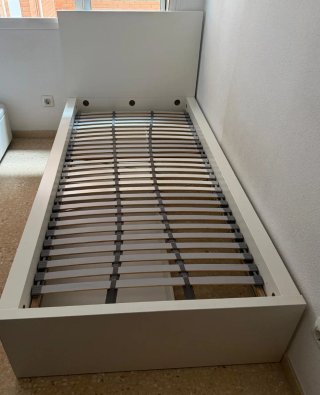Cama Malm 90x200 Blanca con Cajones