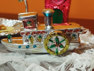 Decoración Navidad Vintage Barco Casa