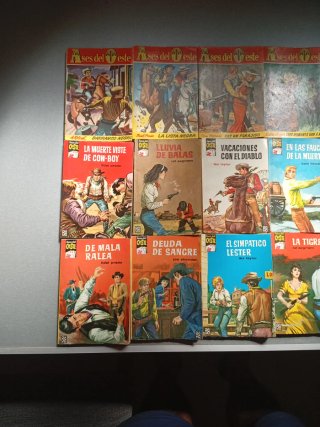 Lote de 48 novelas antiguas bolsilibros del oeste