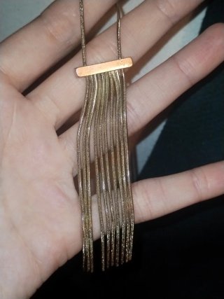 Collar largo dorado