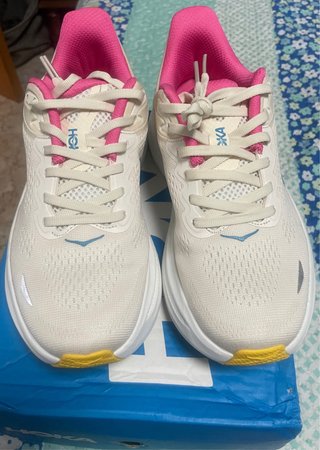 Zapatillas Hoka Talla 39 Blancas y Rosas