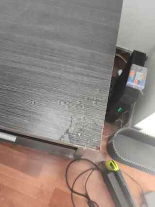 Mueble TV madera marrón y gris