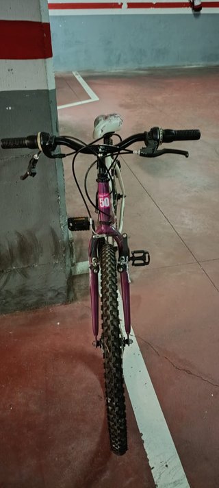 Bicicletta per bambina viola e bianca