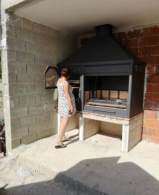 Barbacoa Horno Leña Metal madera leña
