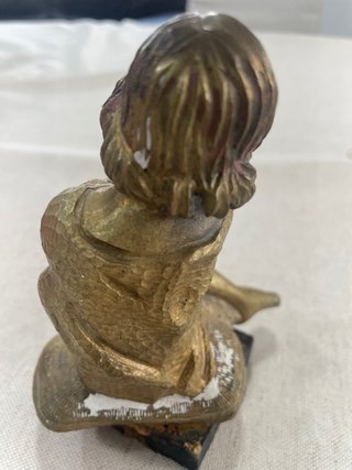 “Figura antigua niño, broce”