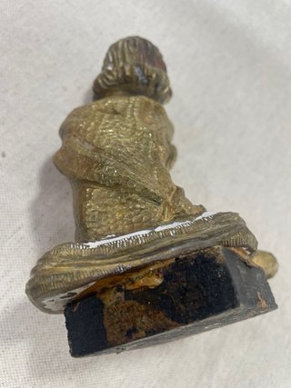 “Figura antigua niño, broce”