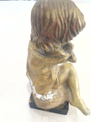 “Figura antigua niño, broce”
