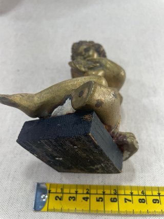 “Figura antigua niño, broce”