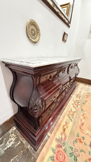 Cómoda Luis XV Mármol y Madera
